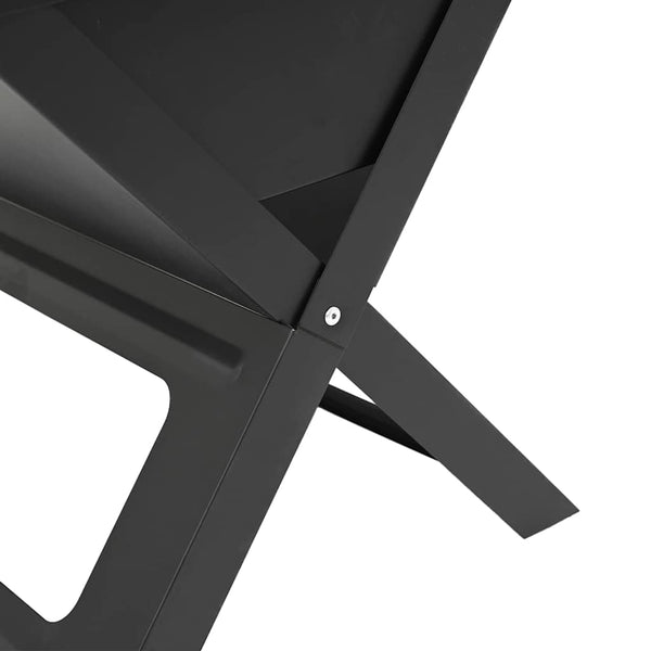 Tragbarer Outdoor Grill Stahl Schwarz