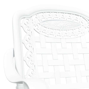 vidaXL Garden Chairs 2 pcs White 55 x 56.5 x 91cm Aluminum