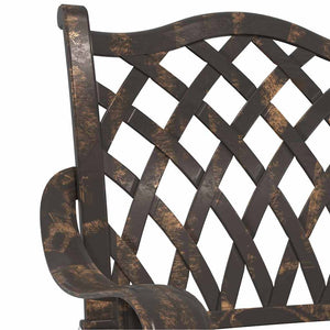 vidaXL Garden Chair 2 pcs Bronze 56 x 55 x 92.5 cm Aluminum