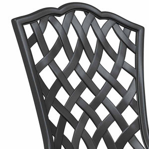 vidaXL Garden Chair 2 pcs Black 39 x 40 x 87cm Aluminium