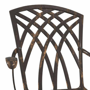 vidaXL Garden Chair 2 pcs Bronze 53 x 51 x 88.5 cm Aluminum