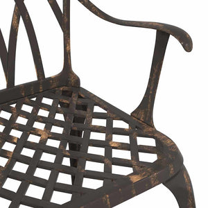vidaXL Garden Chair 2 pcs Bronze 53 x 51 x 88.5 cm Aluminum