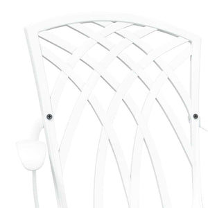 vidaXL Garden Chairs 2 pcs White 53 x 51 x 88.5 cm Aluminum