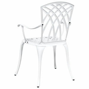 vidaXL Garden Chairs 2 pcs White 53 x 51 x 88.5 cm Aluminum