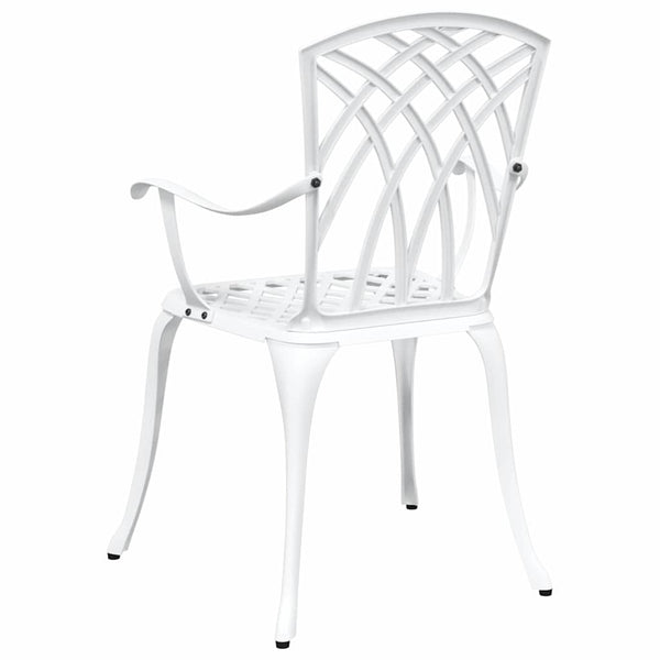 vidaXL Garden Chairs 2 pcs White 53 x 51 x 88.5 cm Aluminum