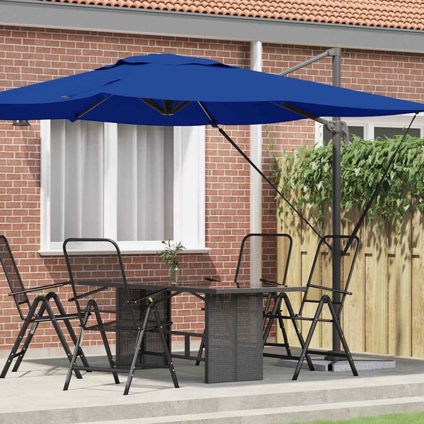 vidaXL Roma Parasol Blue 286 x 284 x 265 cm Aluminum and Polyester