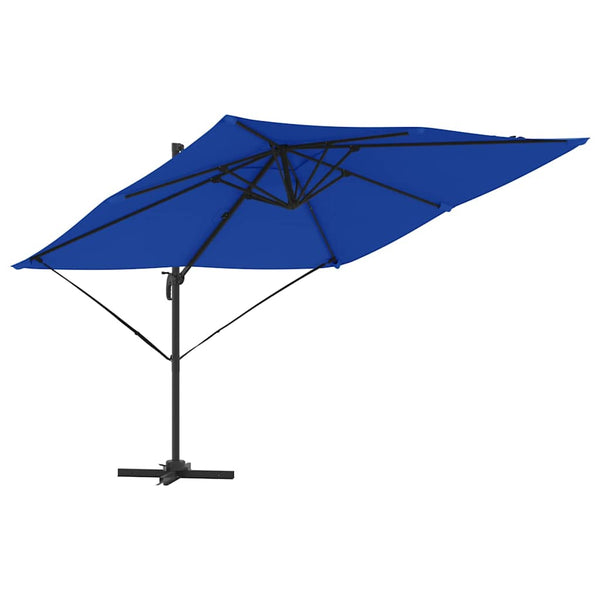 vidaXL Roma Parasol Blue 286 x 284 x 265 cm Aluminum and Polyester