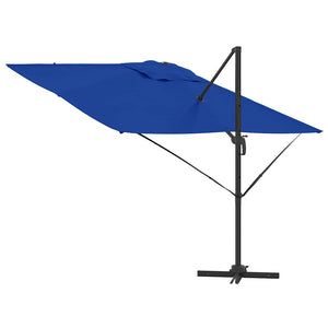 vidaXL Roma Parasol Blue 286 x 284 x 265 cm Aluminum and Polyester