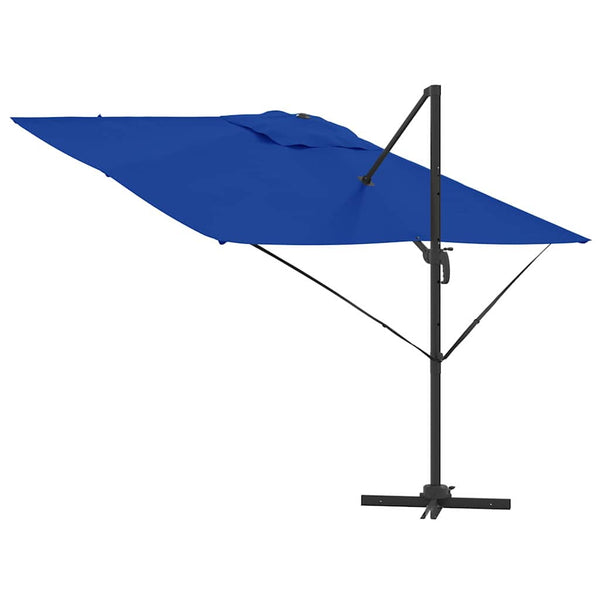 vidaXL Roma Parasol Blue 286 x 284 x 265 cm Aluminum and Polyester