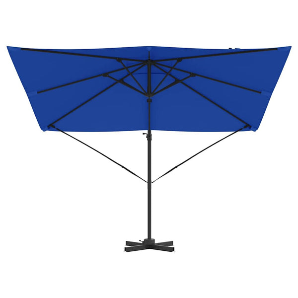 vidaXL Roma Parasol Blue 286 x 284 x 265 cm Aluminum and Polyester