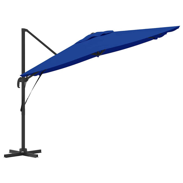 vidaXL Roma Parasol Blue 286 x 284 x 265 cm Aluminum and Polyester