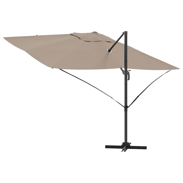 vidaXL Parasol Taupe 351 x 250 x 260 cm Polyester and Aluminium