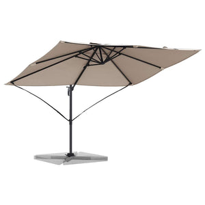 vidaXL Parasol Taupe 351 x 250 x 260 cm Polyester and Aluminium