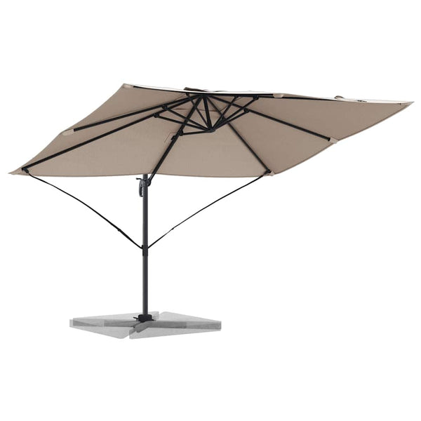 vidaXL Parasol Taupe 351 x 250 x 260 cm Polyester and Aluminium