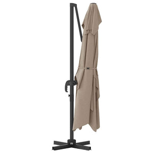 vidaXL Parasol Taupe 351 x 250 x 260 cm Polyester and Aluminium