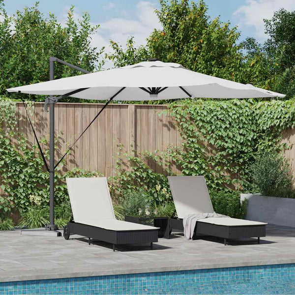 vidaXL Rome Parasol Beige 286 x 284 x 270 cm Aluminium and Polyester