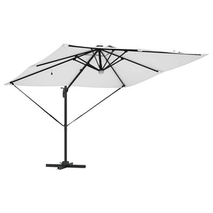 vidaXL Rome Parasol Beige 286 x 284 x 270 cm Aluminium and Polyester