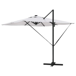 vidaXL Rome Parasol Beige 286 x 284 x 270 cm Aluminium and Polyester