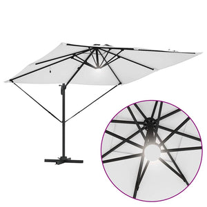 vidaXL Rome Parasol Beige 286 x 284 x 270 cm Aluminium and Polyester