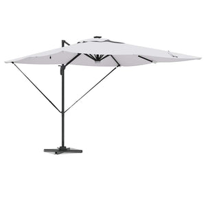 vidaXL Rome Parasol Beige 286 x 284 x 270 cm Aluminium and Polyester