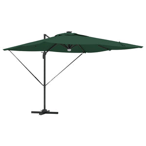 vidaXL Roma Parasol Green 286 x 284 x 270 cm Aluminum and Polyester
