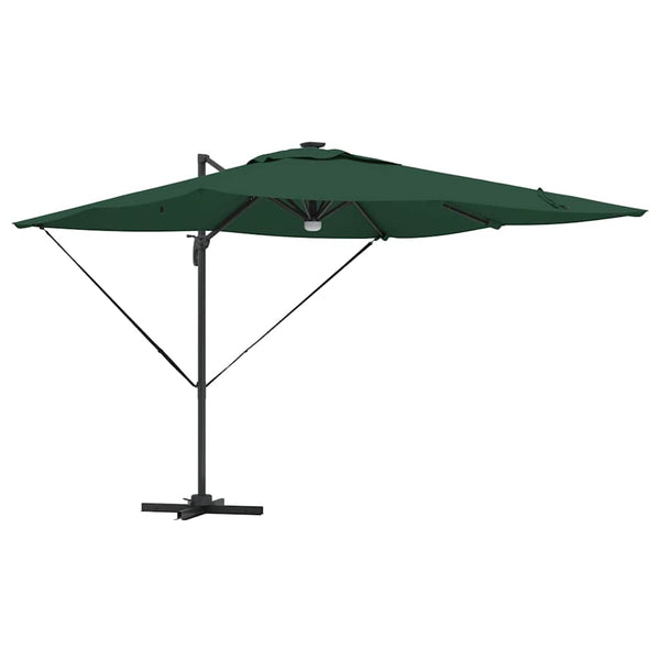 vidaXL Roma Parasol Green 286 x 284 x 270 cm Aluminum and Polyester