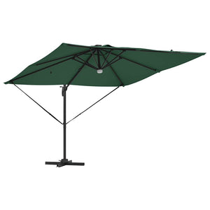 vidaXL Roma Parasol Green 286 x 284 x 270 cm Aluminum and Polyester