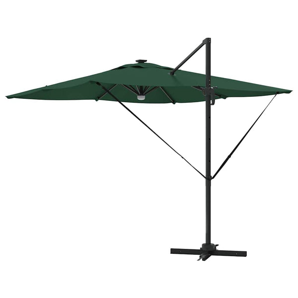 vidaXL Roma Parasol Green 286 x 284 x 270 cm Aluminum and Polyester