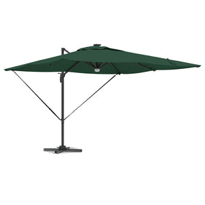 vidaXL Roma Parasol Green 286 x 284 x 270 cm Aluminum and Polyester