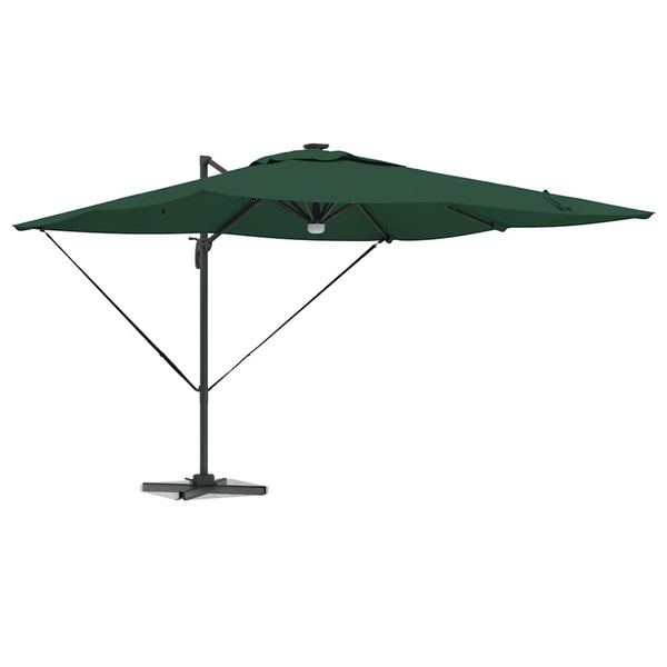 vidaXL Roma Parasol Green 286 x 284 x 270 cm Aluminum and Polyester