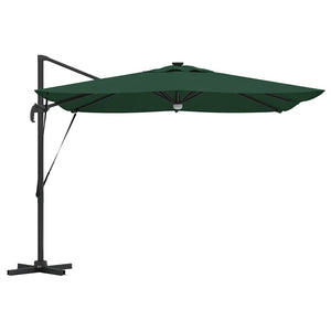 vidaXL Roma Parasol Green 286 x 284 x 270 cm Aluminum and Polyester