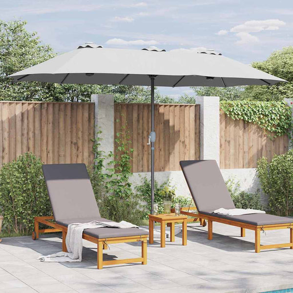 vidaXL Garden Parasol Sand 370 x 197 x 239 cm