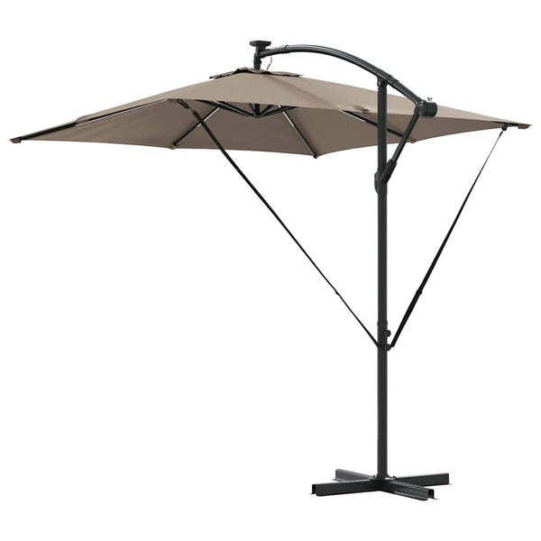 vidaXL Parasol Taupe 249 x 249 x 250 cm Polyester and Aluminum