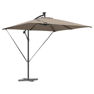 vidaXL Parasol Taupe 249 x 249 x 250 cm Polyester and Aluminum