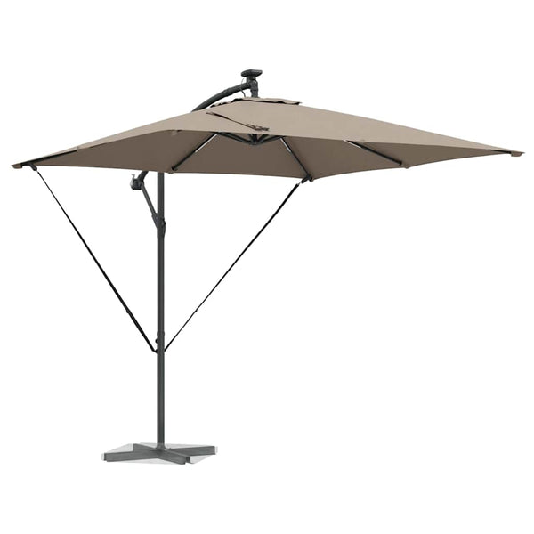 vidaXL Parasol Taupe 249 x 249 x 250 cm Polyester and Aluminum