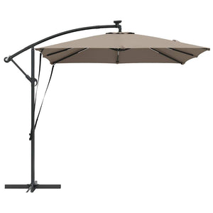 vidaXL Parasol Taupe 249 x 249 x 250 cm Polyester and Aluminum