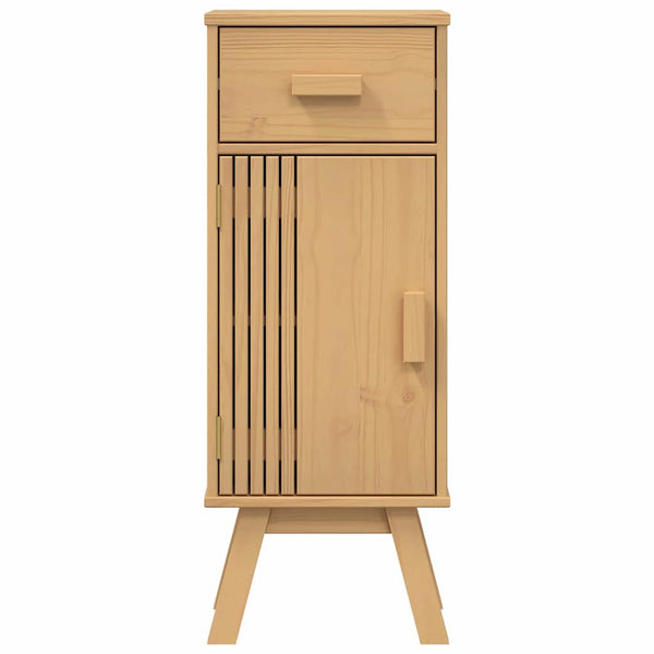 vidaXL Bathroom Furniture Set with Shelf 2 pcs Brown Solid Pine Wood