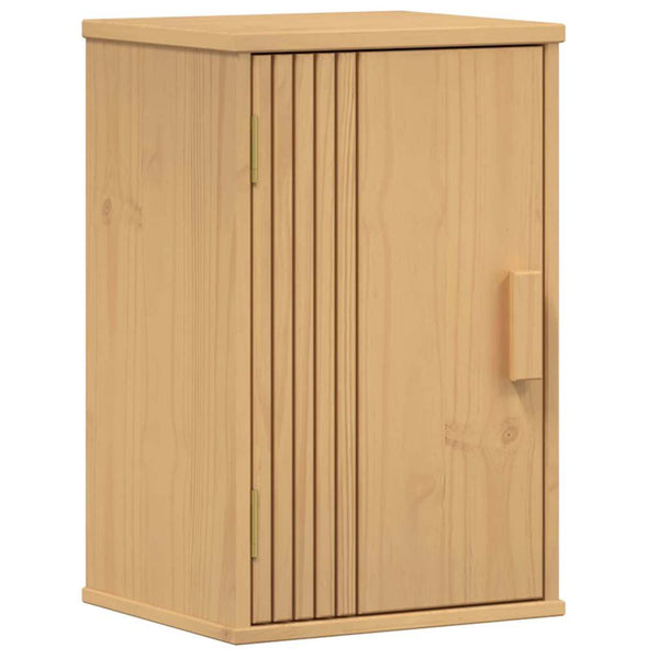 vidaXL Bathroom Furniture Set with Shelf 4 pcs Brown Solid Pine Wood