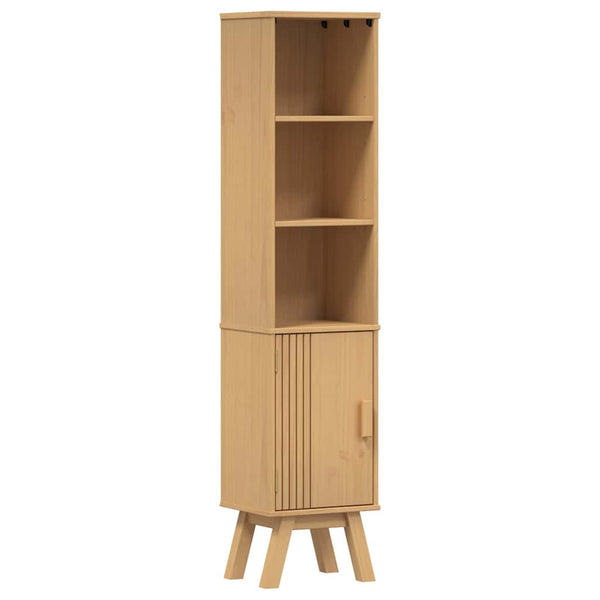 vidaXL Bathroom Furniture Set with Shelf 4 pcs Brown Solid Pine Wood