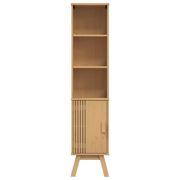 vidaXL Bathroom Furniture Set with Shelf 4 pcs Brown Solid Pine Wood