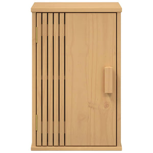 vidaXL Bathroom Furniture Set with Shelf 4 pcs Brown Solid Pine Wood