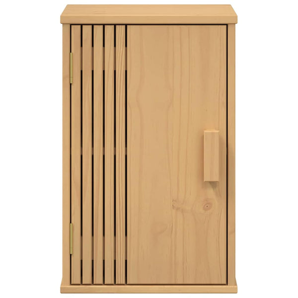 vidaXL Bathroom Furniture Set with Shelf 4 pcs Brown Solid Pine Wood