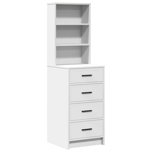 vidaXL Dressing Table with Shelf White 78.5 x 41 x 135 cm Engineered Wood