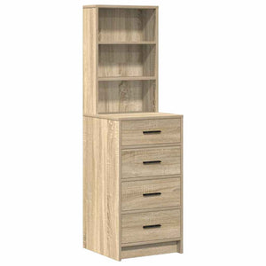 vidaXL Dressing Table with Shelf Brown 78.5 x 41 x 135 cm Engineered Wood