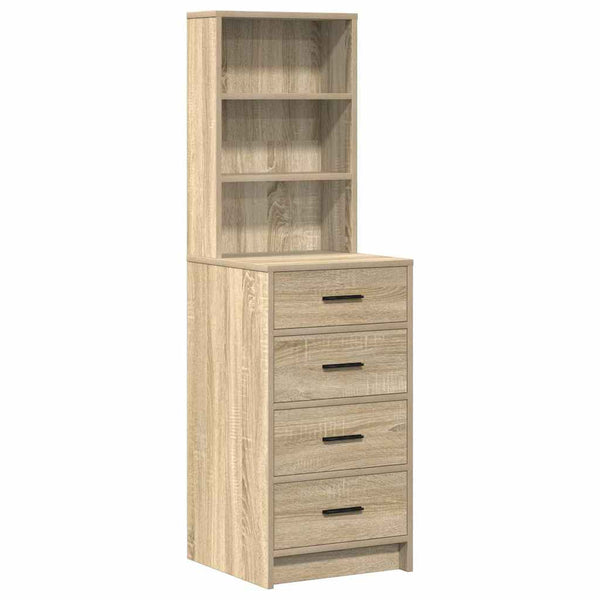 vidaXL Dressing Table with Shelf Brown 78.5 x 41 x 135 cm Engineered Wood