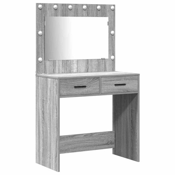 vidaXL Dressing Table Light Grey 78.5 x 41 x 135 cm Engineered Wood