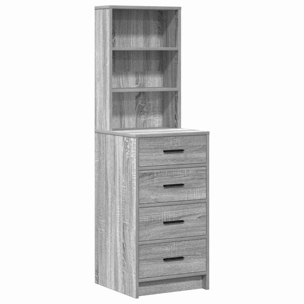 vidaXL Dressing Table Light Grey 78.5 x 41 x 135 cm Engineered Wood