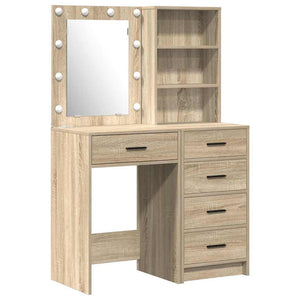 vidaXL Dressing Table 2 pcs Brown 50 x 41 x 135 cm Engineered Wood