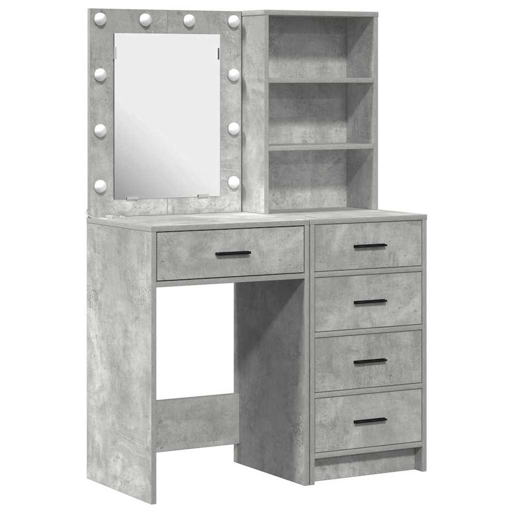 vidaXL Dressing Table 2 pcs Grey 50 x 41 x 135 cm Engineered Wood
