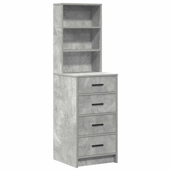 vidaXL Dressing Table 2 pcs Grey 50 x 41 x 135 cm Engineered Wood